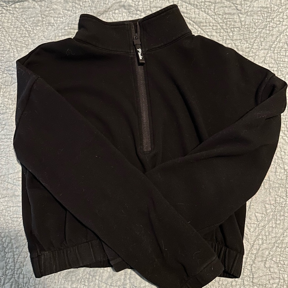 P’tula, women’s athletic crop, Mara jacket, size small, black